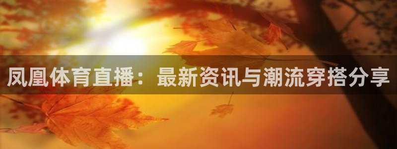 51视频在线直播nba：凤凰体育直播：最新资讯与潮流穿搭分享